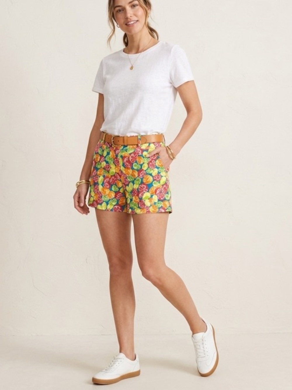 JUNIPER + LIME Women’s Colorful Citrus Shorts